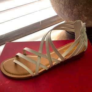 Carlos Santana White Strappy Sandals